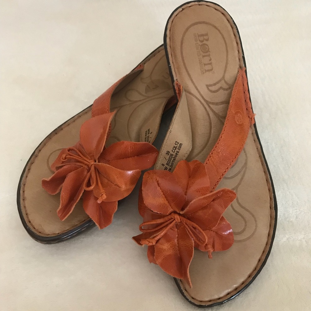 🧡 Super Cute Orange Flower Sandals 🧡